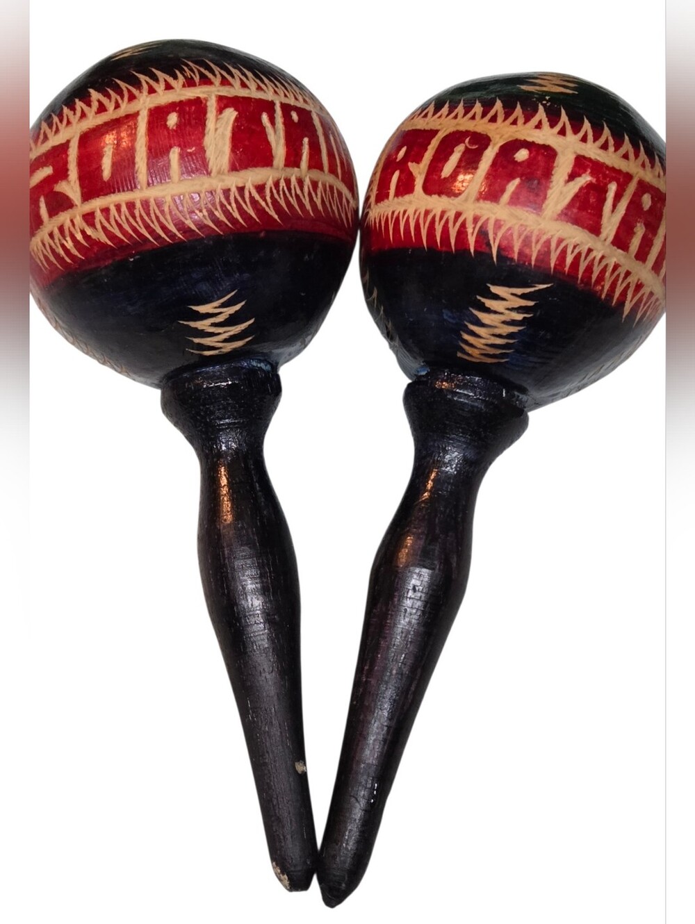 Wood Maracas From Costa Rica Shakers Musical 6.5"